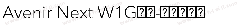 Avenir Next W1G字体字体转换